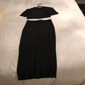 2 piece Midi set with zipper detail